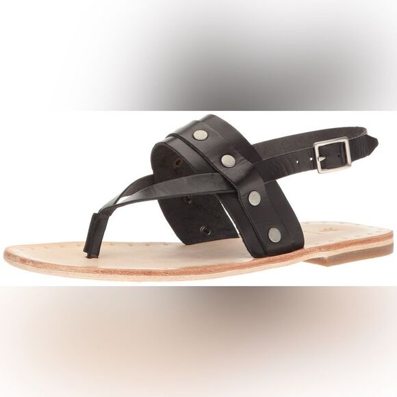 FRYE Women's Avery Stud Thong Flat Sandal size 9.5 Leather - Picture 1 of 12